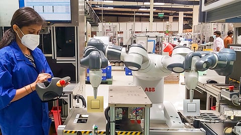 An interior view of an ABB plant