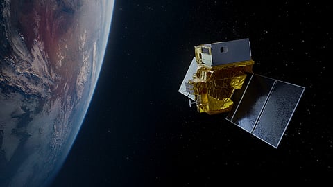 An artist's view of the Trishna satellite.