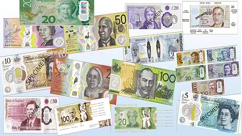 Polymer currency is made using special synthetic polymer material