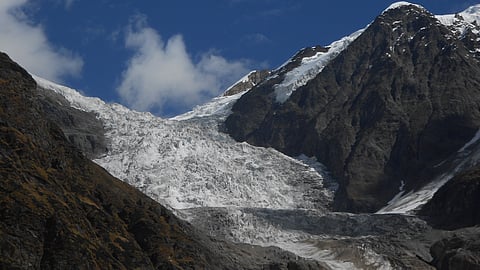 Pindari ice glacier in Uttarakhand, India