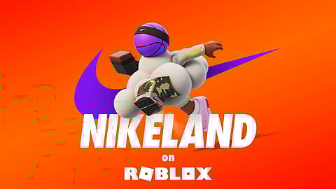 In NIKELAND, a digital showroom allows you to outfit your NIKELAND avatar with special Nike products