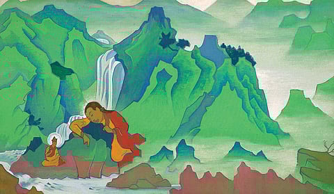 Nicholas Roerich, Padmasambhava, Banner of the East. 1924. Courtesy Nicholas Roerich Museum, New York