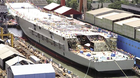 Over 75 per cent of Vikrant was erected by 2013, a year before the Modi government came to power