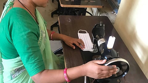Self-help groups in Satara have been stitching masks