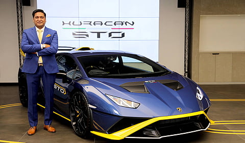 Agarwal, at the launch of Huracan STO in India