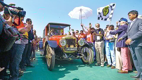 For the first time, more than 400 vehicles took part in the event