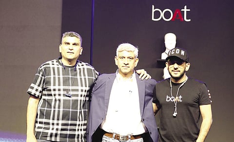 Sameer Mehta, Karan Grover, and Aman Gupta of boAt