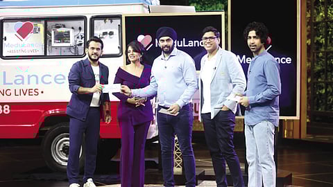 Bajaj (extreme right) and Arora (middle): reliable ambulance service providers