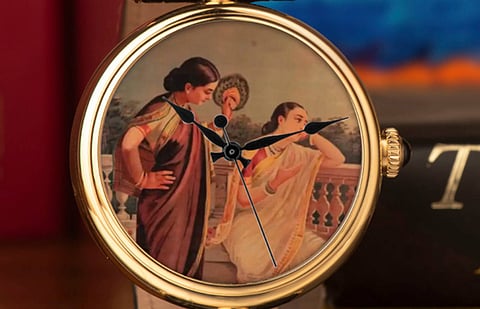 The watches have meticulous reconstructions of some of Varma’s most iconic art