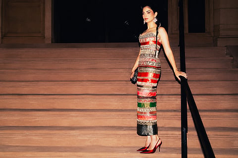 Isha Ambani's dress designed by Manish Malhotra for the Met Gala
embedding traditional craftsmanship from 26 states