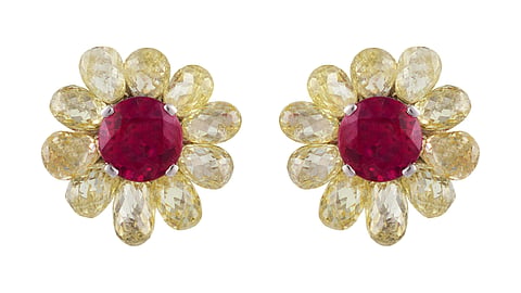 DIACOLOR x Gemfields Gleaming Flower Earrings