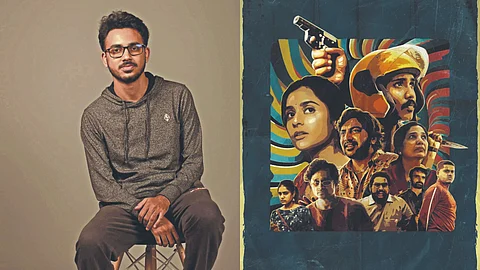Akarsh (L) and a poster of Family Drama