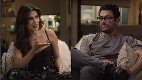 Rhea Chakraborty and Aamir Khan