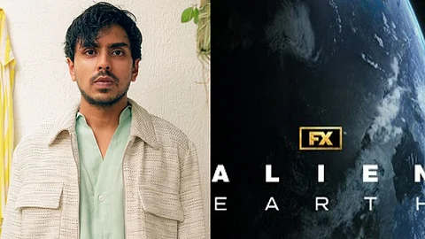 Adarsh Gaurav (left) and a poster from Alien: Earth