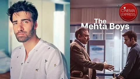 Avinash Tiwary (L) and the poster of The Mehta Boys (R)