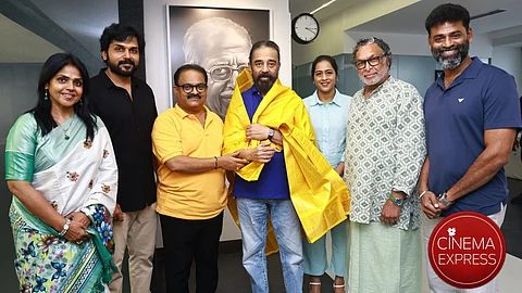 Nadigar Sangam office bearers call on Kamal Haasan over his RS nomination