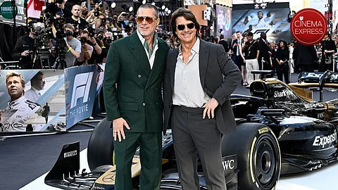 Brad Pitt and Tom Cruise meet up at F1's London premiere