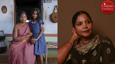 A still from Angammal (L) and Geetha Kailasam (R)