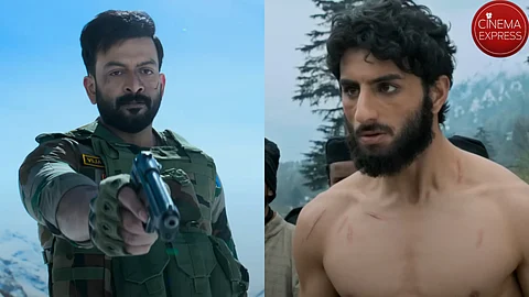 Prithviraj Sukumaran and Ibrahim Ali Khan in Sarzameen teaser