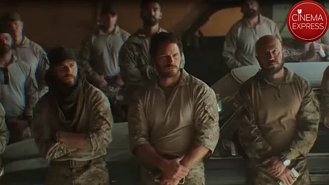 From L to R: Taylor Kitsch, Chris Pratt, and Dar Salim in a still from The Terminal List: Dark Wolf's teaser