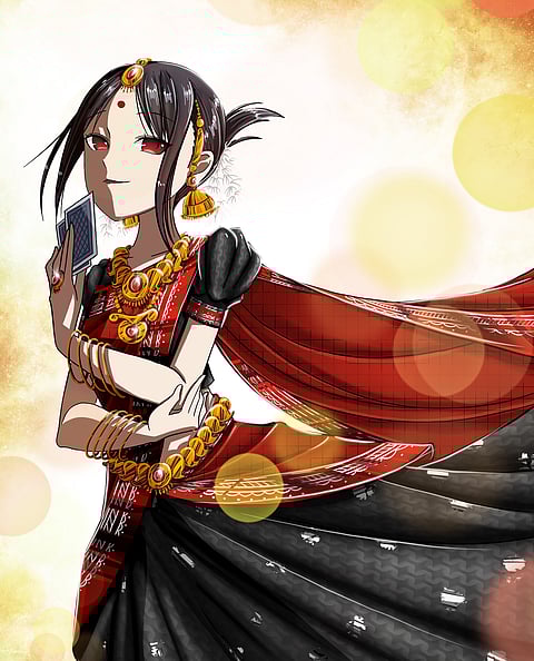 Kaguya Sama in Desi style fan art