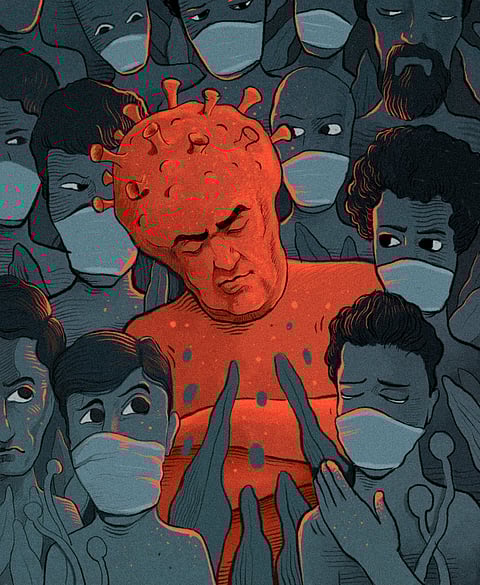 Digital art reminding us to stay at home and stay safe.