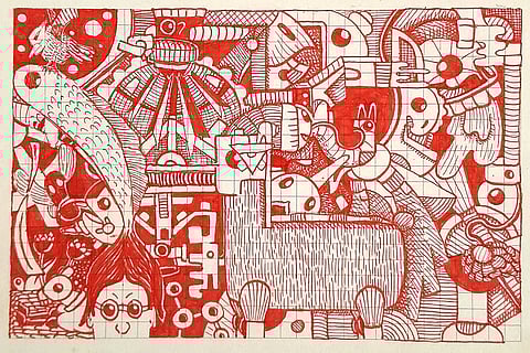 An expression of my dreams in crimson hues