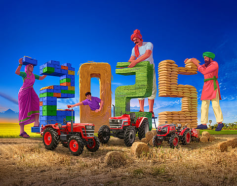 New year’s Illustration for Mahindra Tractors.