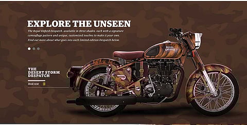 Limited Editions.
The Royal Enfield Dispatch inspired by the unique World War 2 dispatch riders was made in a restricted number of 200, this page was an online portal where interested buyers could order the bike. Safe to say this was successful as all the bikes were sold out in less than 10 mins.