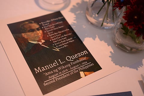 The Manuel Luis Quezon Presidential Dinner invitation