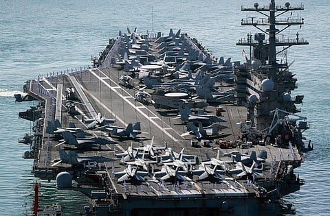 Aircraft carrier joins U.S.-S. Korea war games