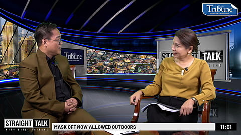 Pru Life board chairman Ida Tiongson (right) relates to Daily Tribune assistant business editor Komfie Manalo the need for ‘every Juan’ to have financial freedom. | Daily Tribune photo