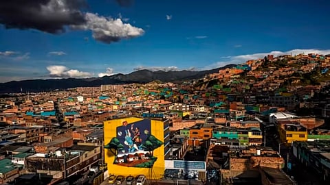 Colombia's capital Bogota, where bodies wrapped in plastic, some dismembered, have appeared on the city's streets -- grim proof of an escalating vendetta between rival Venezuelan gangs. (Photo: AFP via Getty Images)