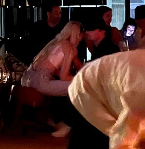 Gigi Hadid and Leonardo DiCaprio spotted getting cozy at a New York City bar. | PHOTOGRAPH COURTESY OF TWITTER.COM/DAILYLEODICAPRI
