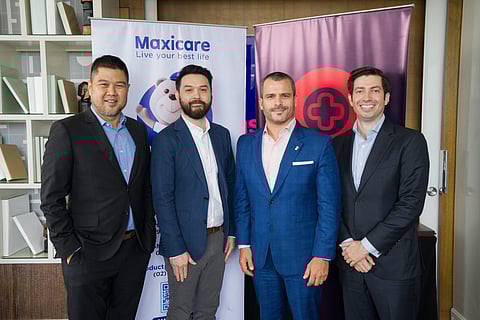 (from left): Sean Argos, Maxicare PH CEO; Bjorn Pardo, Asistensi PH managing director; Dr. Andrés González, Asistensi executive chairperson; and Armando Baquero, Asistensi CEO.
