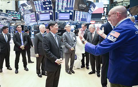 Taking the bull by the horns President Ferdinand R. Marcos Jr. sought the support of American investors at the New York Stock Exchange Economic Forum on his second day in the United States, citing his administration’s steps in opening up the Philippine economy to welcome more foreign investments. | photograph courtesy of PBBM fb
