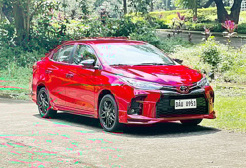 TOYOTA Vios in a spruced up GR-S series for that sportier look.