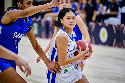 Sumayah Sugapong and Gilas Pilipinas Girls are bracing for tough battles in the knockout stage of the 2022 FIBA U18 Women’s Asian Championship. | Photograph courtesy of FIBA