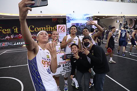 TNT celebrates its sixth 3x3 championship with a selfie. | PHOTOGRAPH COURTESY OF PBA