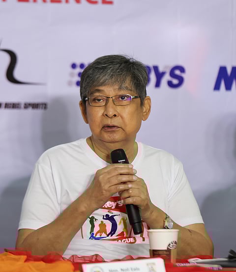 Photograph by RIO DELUVIO for the daily tribune @tribunephl_rio
Shakey’s Super League chairperson and chief executive officer Philip Ella Juico is thrilled to bring the SSL Collegiate Pre-Season Championships to the historic Rizal Memorial Coliseum.