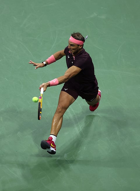 JULIAN FINNEY/AGENCE FRANCE-PRESSE
RAFAEL Nadal zaps Richard Gasquet to advance to the fourth round of the US Open.