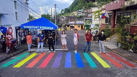 PHOTOGRAPH COURTESY OF Buragons Pride
The first rainbow pedestrian lane in Legazpi City, located in the barangay of Buraguis.