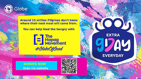 Globe, customers come together in #ExtraGDayEveryday to help solve involuntary hunger via Hapag Movement donations