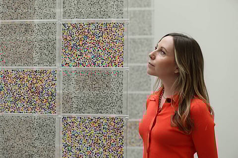 Unique ‘The Currency’ NFT collection is composed of 10,000 NFTs that correspond to original artworks by Damien Hirst as shown at the Newport Street Gallery in London on 22 September 2022. | ISABEL INFANTE/Agence france-presse