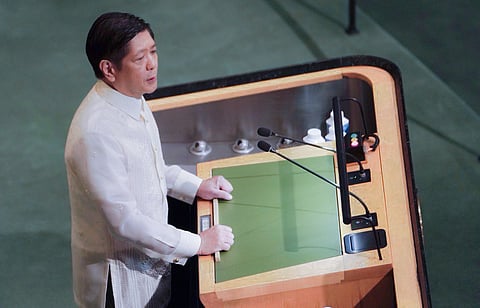 The Philippine leader emphasized the UN’s ideal is to 'resolve' differences 'through peaceful means.' | Photo courtesy of Press Secretary's Office
