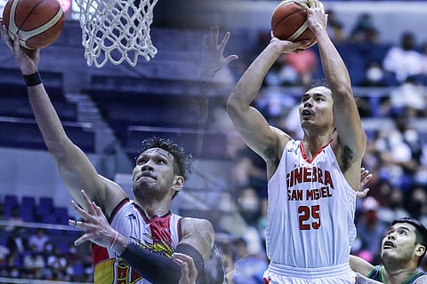 June Mar Fajardo and Japeth Aguilar will be participating in the Gilas Pilipinas squad. Photo by Rio Deluvio