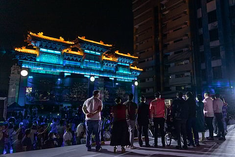 Dragans came to dance and play during the reopening of the Filipino-Chinese Friendship Arch lighted by hundreds of bulbs Friday evening. | PHOTOGRAPH COURTESY OF MANILA PIO