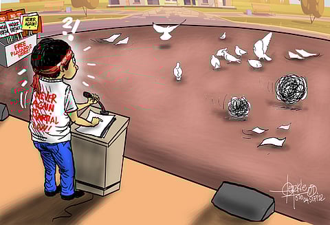 Dismal turnout at anti-martial law rally