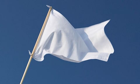 Samar insurgents waves white flag