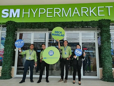 SM Markets opens its 328th store in Marilao, Bulacan. Celebrating the mall’s kick-off are (from left) VP for Supply Chain and Logistics Jupi Guibone, SM Hypermarket president Arnold Daluz; SM Supermarket president Jojo Tagbo and Savemore president Genevieve Manalad. | Photograph courtesy of SM Markets